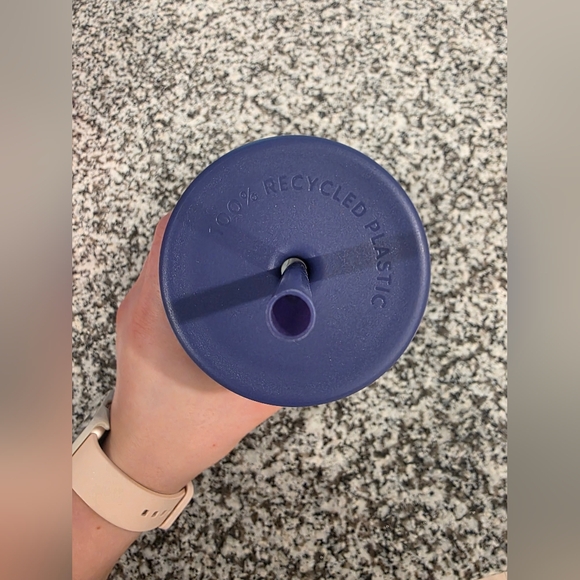 Starbucks Clear Glass Tumbler with Purple Lid - Picture 7 of 8